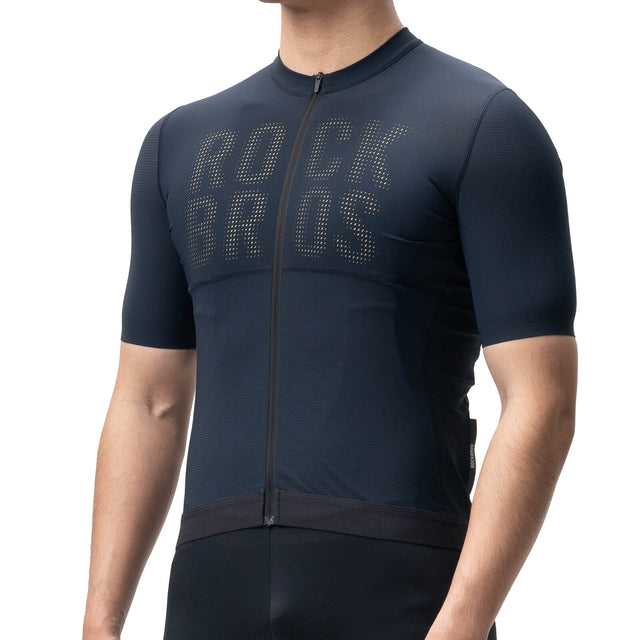 rockbros breathable short-sleeve jersey for cycling outdoors
#color_navy