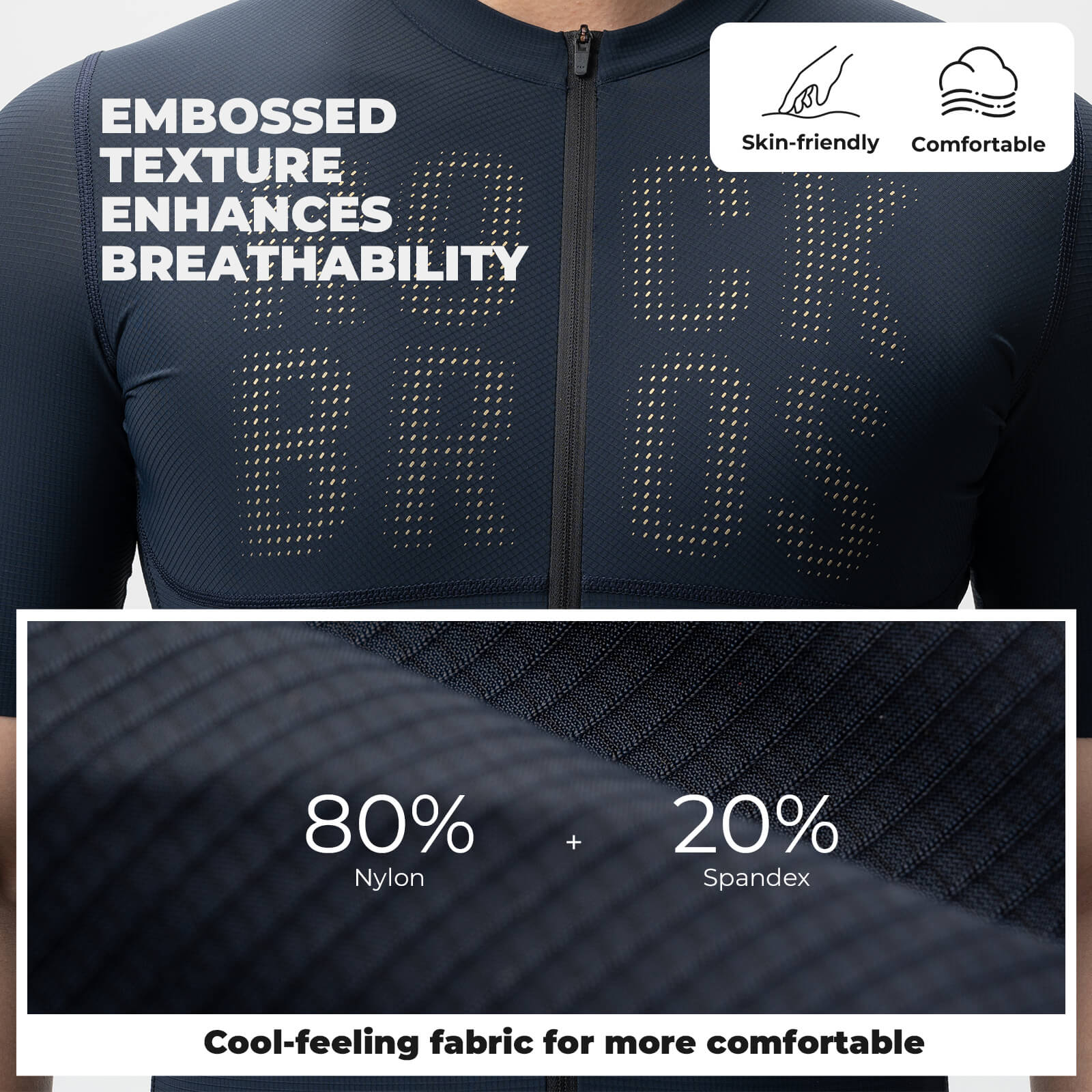rockbros breathable short-sleeve jersey for cycling outdoors
#color_navy