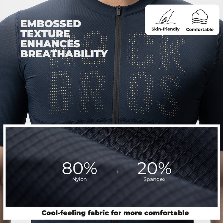 rockbros breathable short-sleeve jersey for cycling outdoors
#color_navy