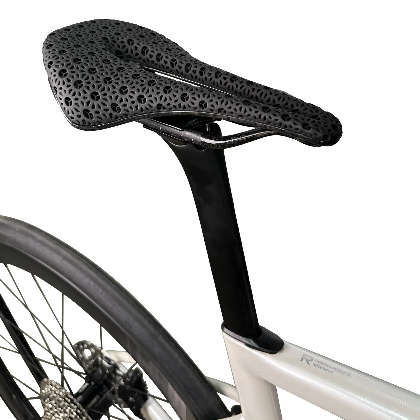 rockbros skyrider carbon fiber road bike for racing and long-distance cycling.
#color_white