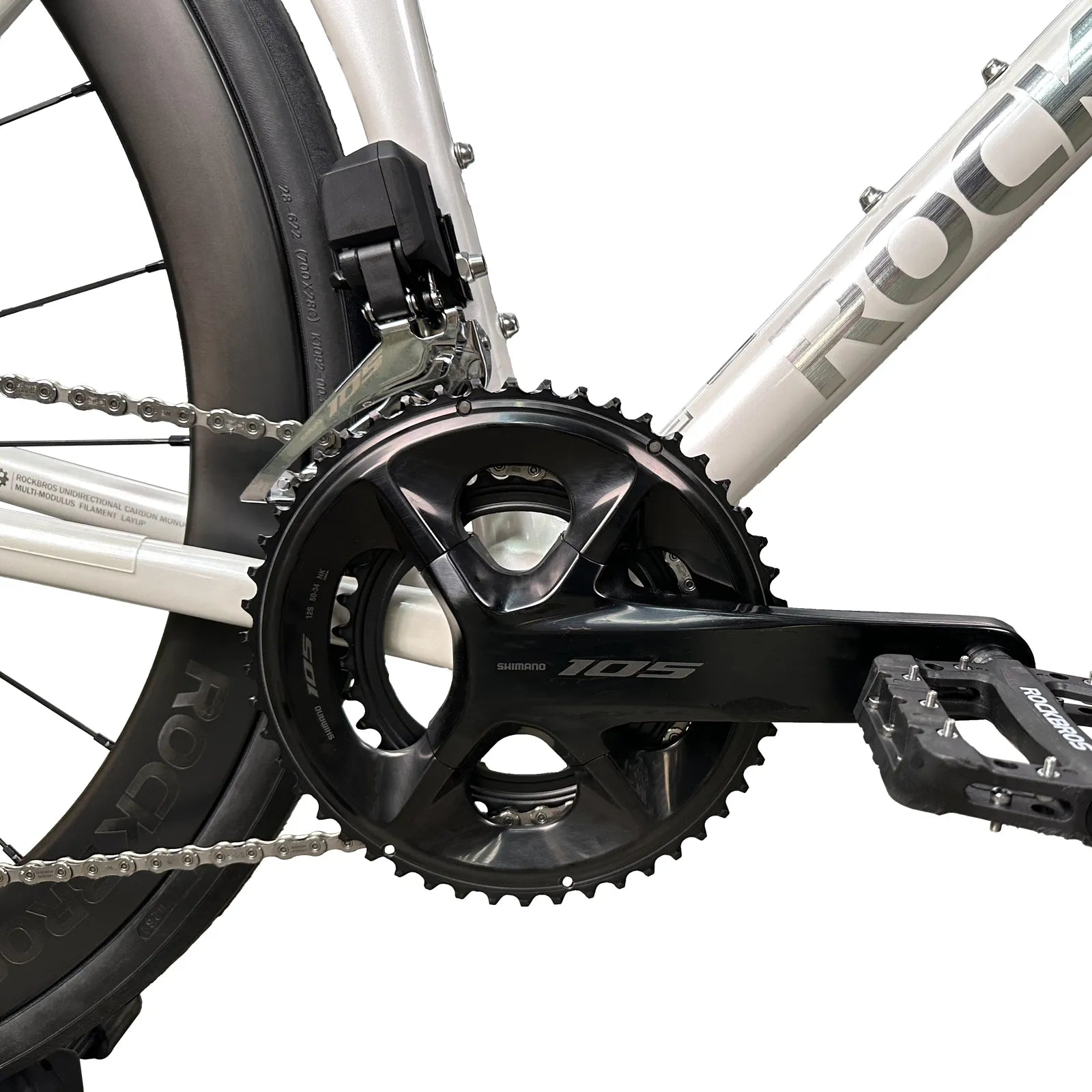 rockbros skyrider carbon fiber road bike for racing and long-distance cycling.
#color_white