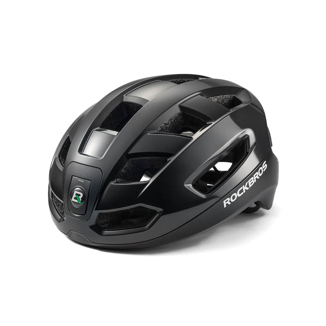 rockbros smart dual-light bike helmet for night cycling