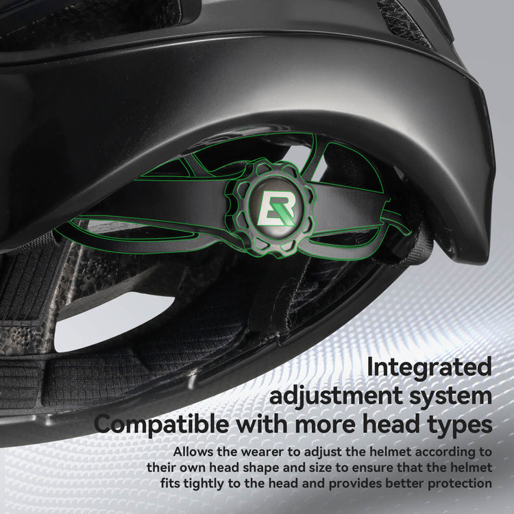 rockbros smart dual-light bike helmet for night cycling