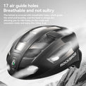 rockbros smart dual-light bike helmet for night cycling