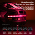 rockbros smart dual-light bike helmet for night cycling