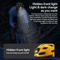rockbros smart dual-light bike helmet for night cycling