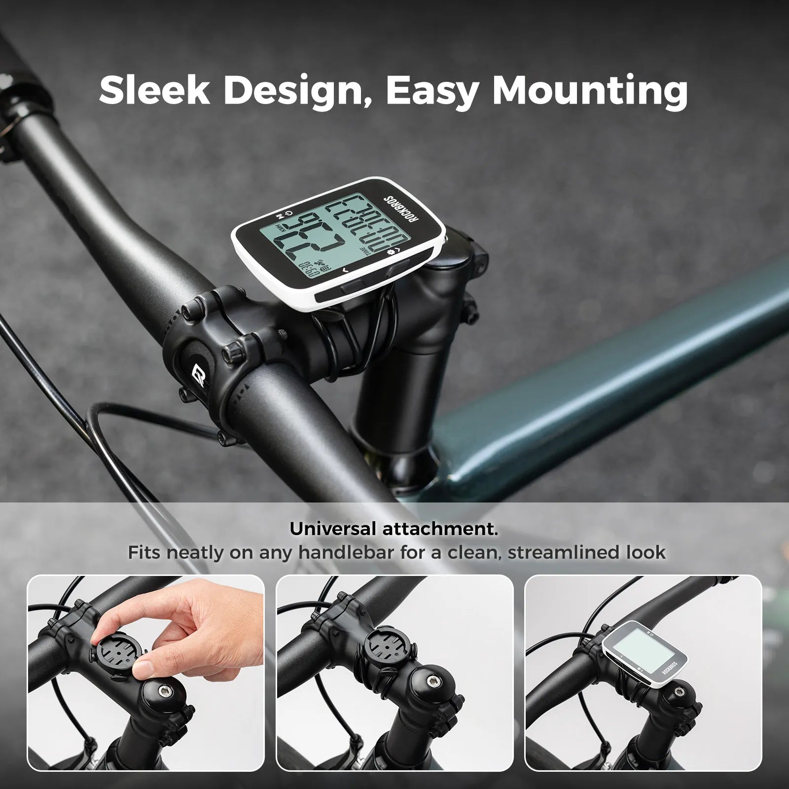 ROCKBROS IPX7 waterproof GPS bicycle speedometer performing in rainy weather