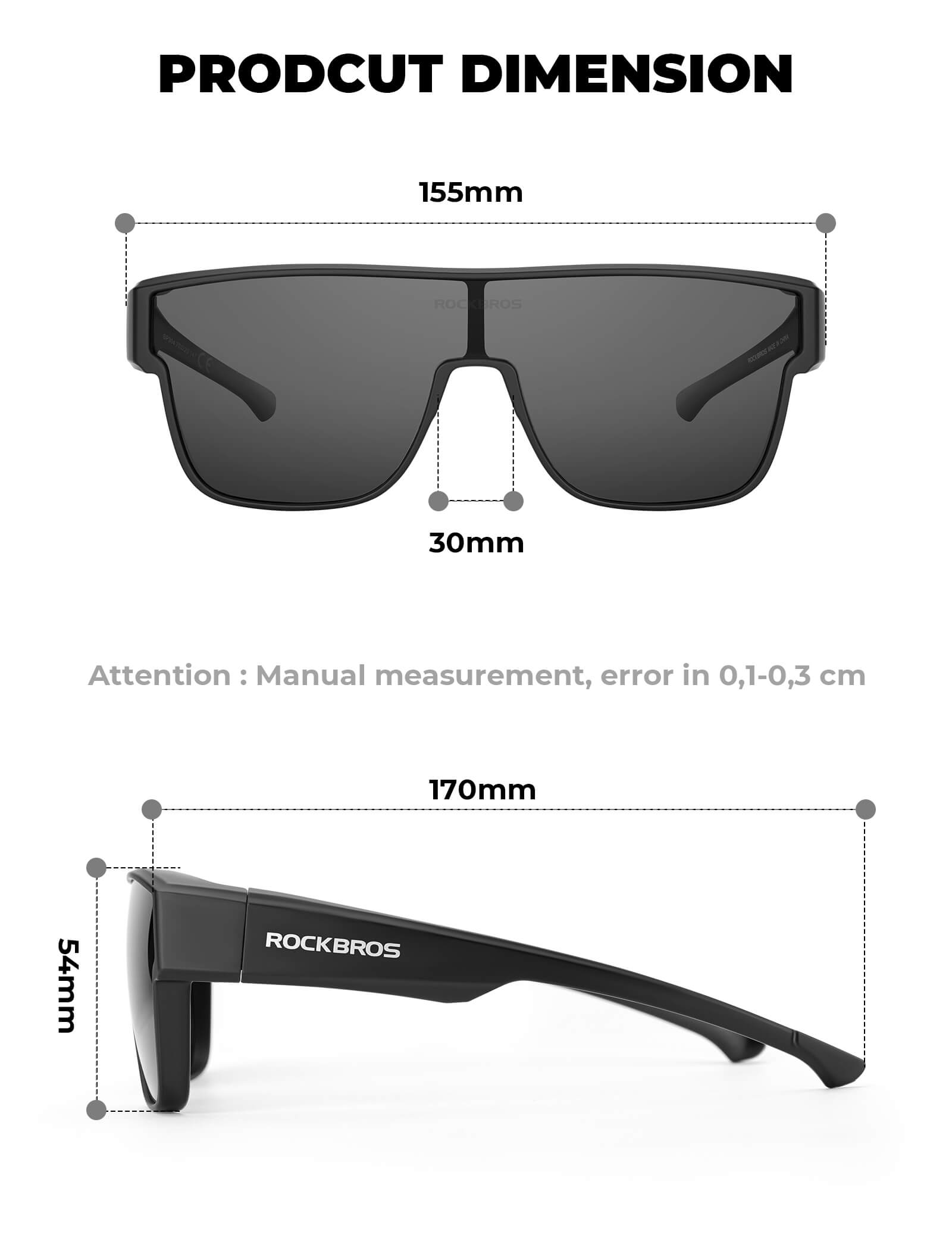 ROCKBROS SP304 Polarised Over-Glasses Sunglasses for Men and Women.
#color_black