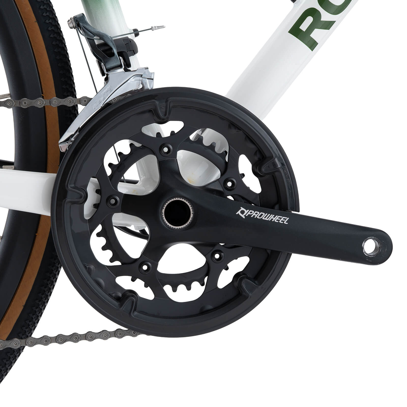 ROCKBROS SPIN-P2M lightweight aluminium road bike with disc brakes for urban cycling.
#color_Chasing Dust Green Gradient