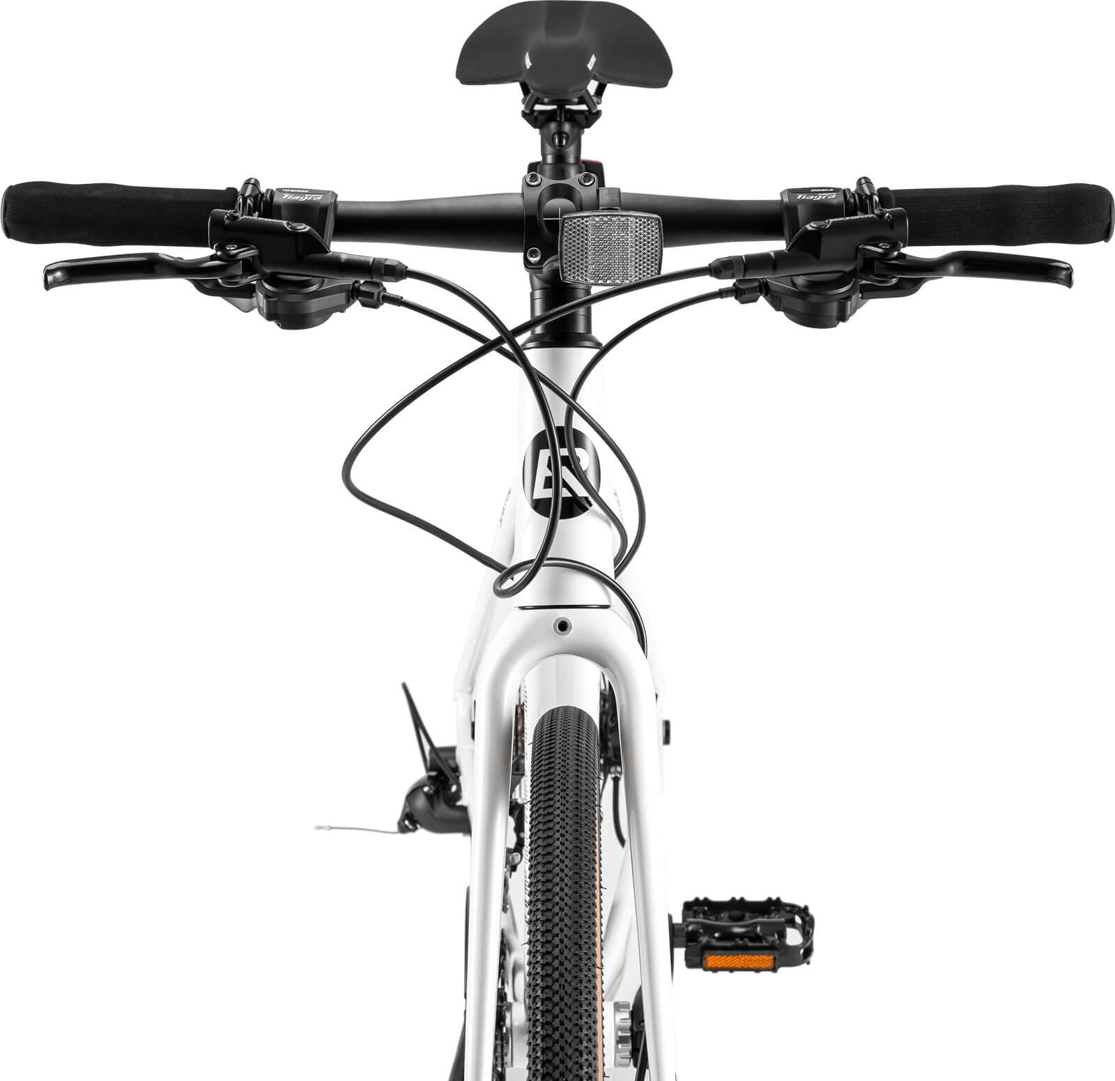 ROCKBROS SPIN-P2M lightweight aluminium road bike with disc brakes for urban cycling.
#color_Pearl White