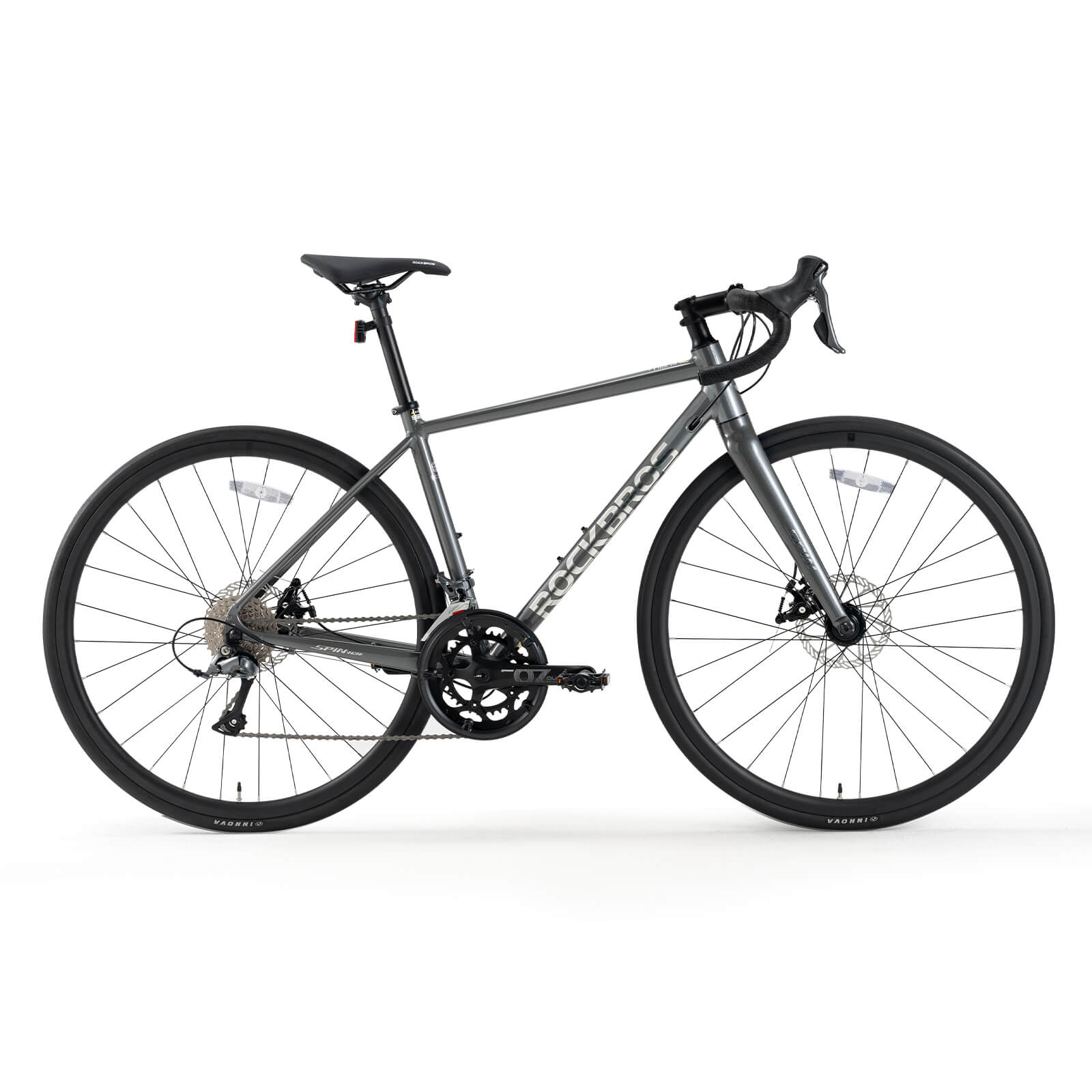 Rockbros Spin-W2M lightweight aluminum road bike for professional racing.
#color_grey
