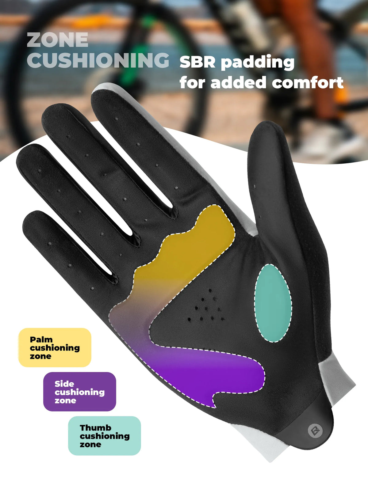 ROCKBROS full-finger cycling gloves with SBR shock absorption.
#colour_grey