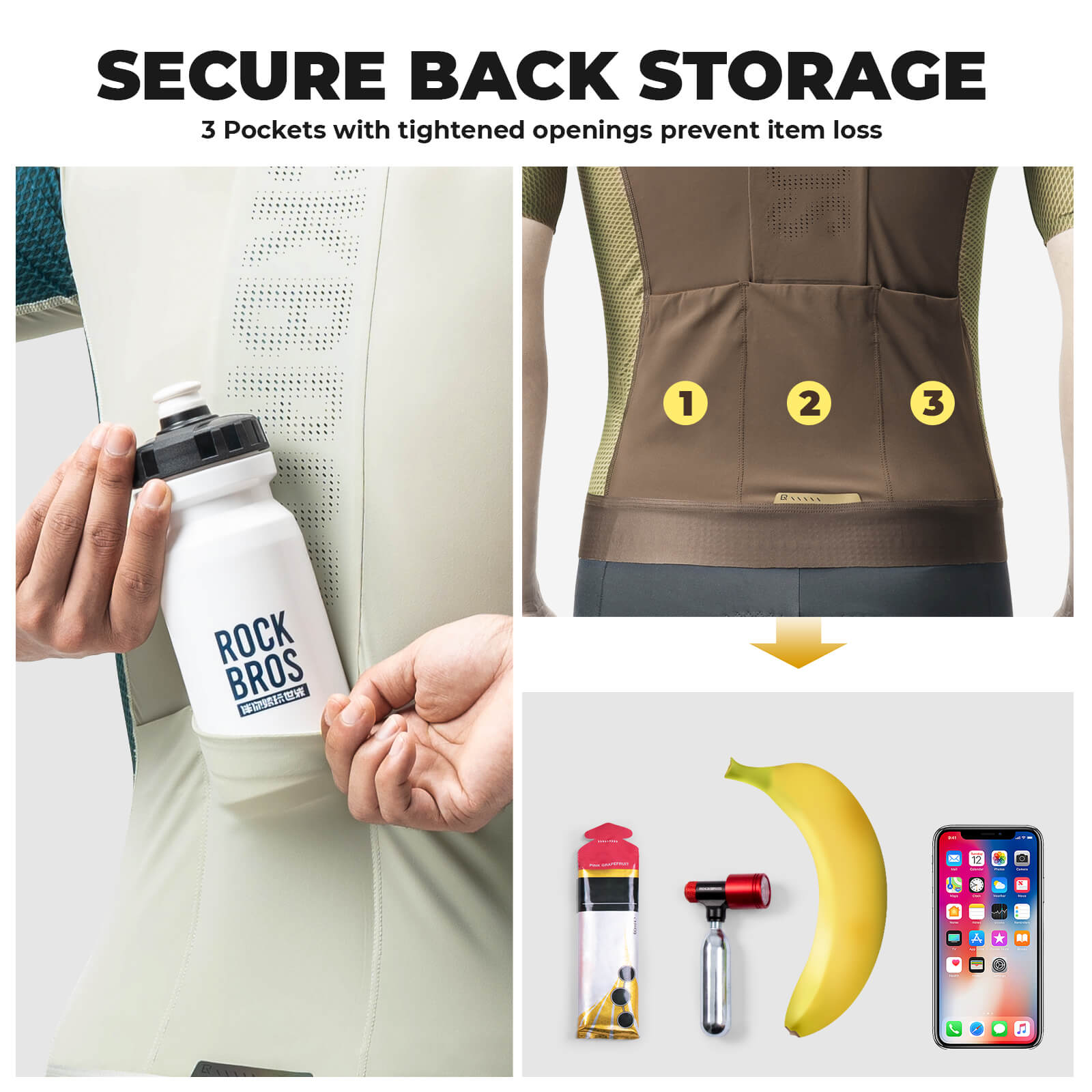 rockbros lightweight breathable bike jersey for road cycling.
#color_icy cloud grey