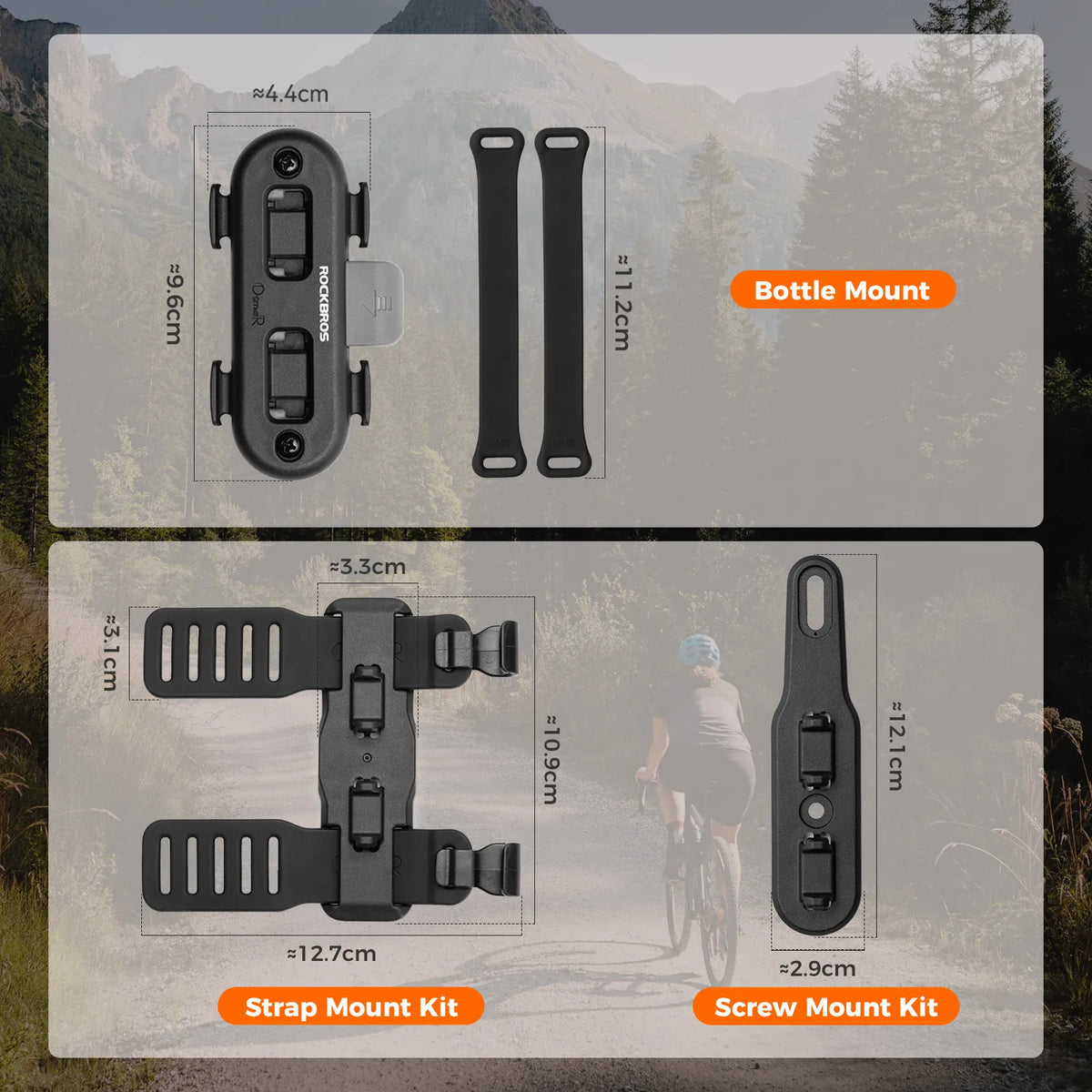 rockbros magnetic strap-on bike bottle cage for quick release and easy mounting.
#options_Strong Hold