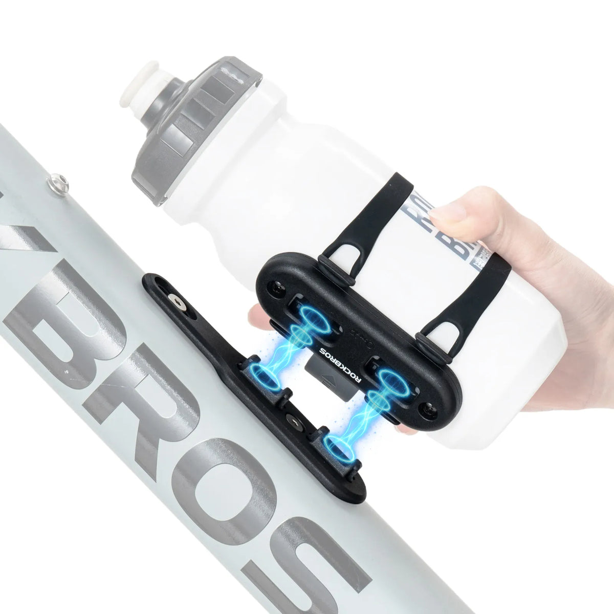 rockbros magnetic strap-on bike bottle cage for quick release and easy mounting.
#options_Strong Hold