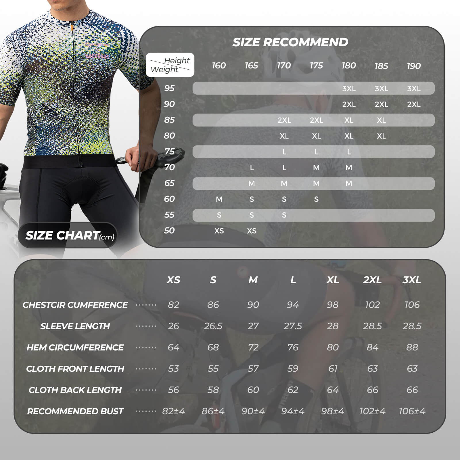 ROCKBROS Phantom Camouflage Reflective Cycling Jersey for Men Road Riding.