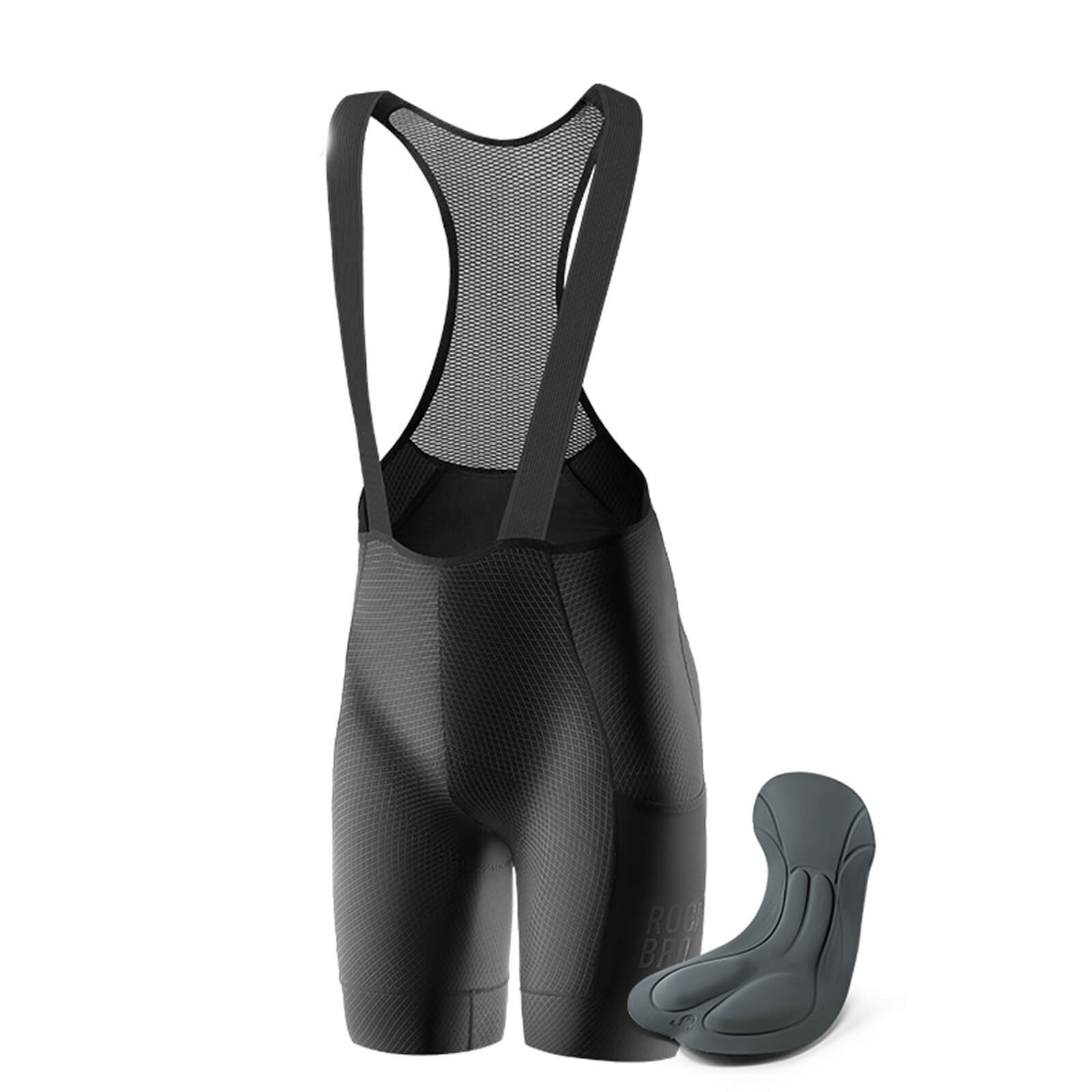 ROCKBROS Men's 3D Padded Cycling Shorts with Side Pockets and Breathable Diamond Mesh Padding
#color_black