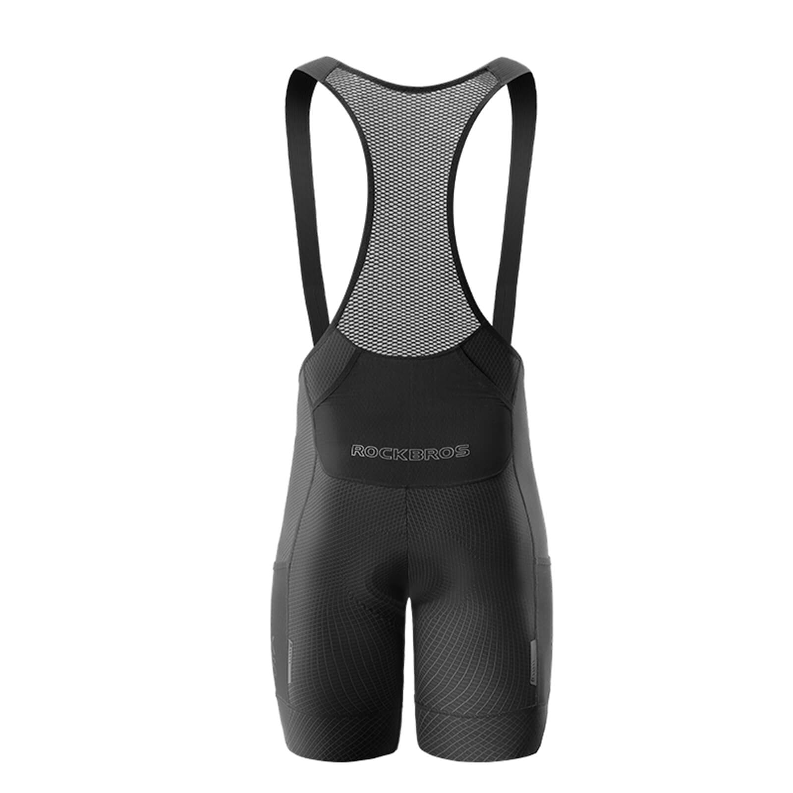 ROCKBROS Men's 3D Padded Cycling Shorts with Side Pockets and Breathable Diamond Mesh Padding
#color_black