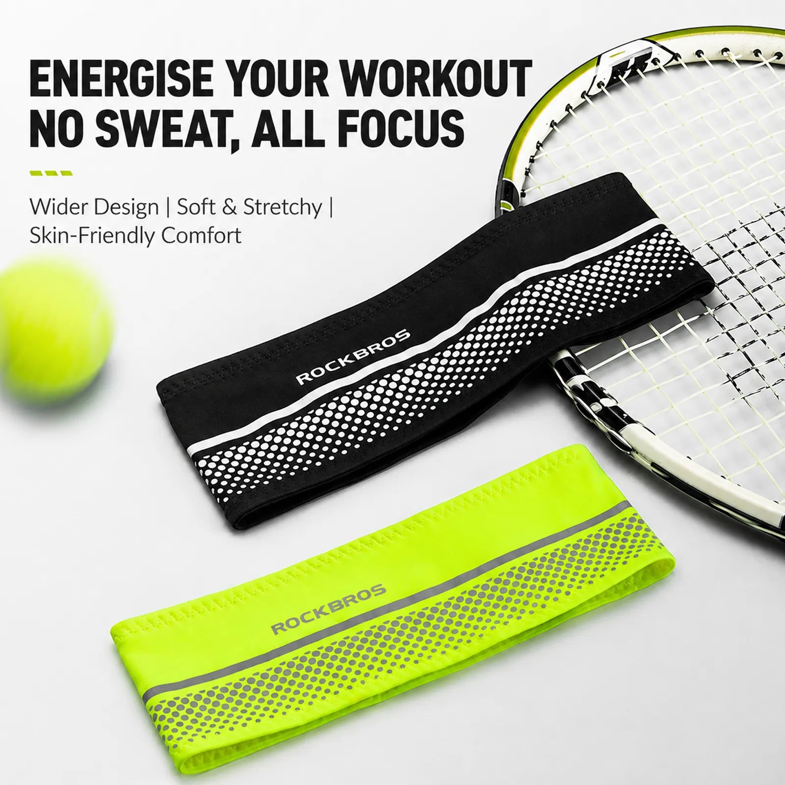 ROCKBROS sweat-wicking headband for running and cycling
#color_black