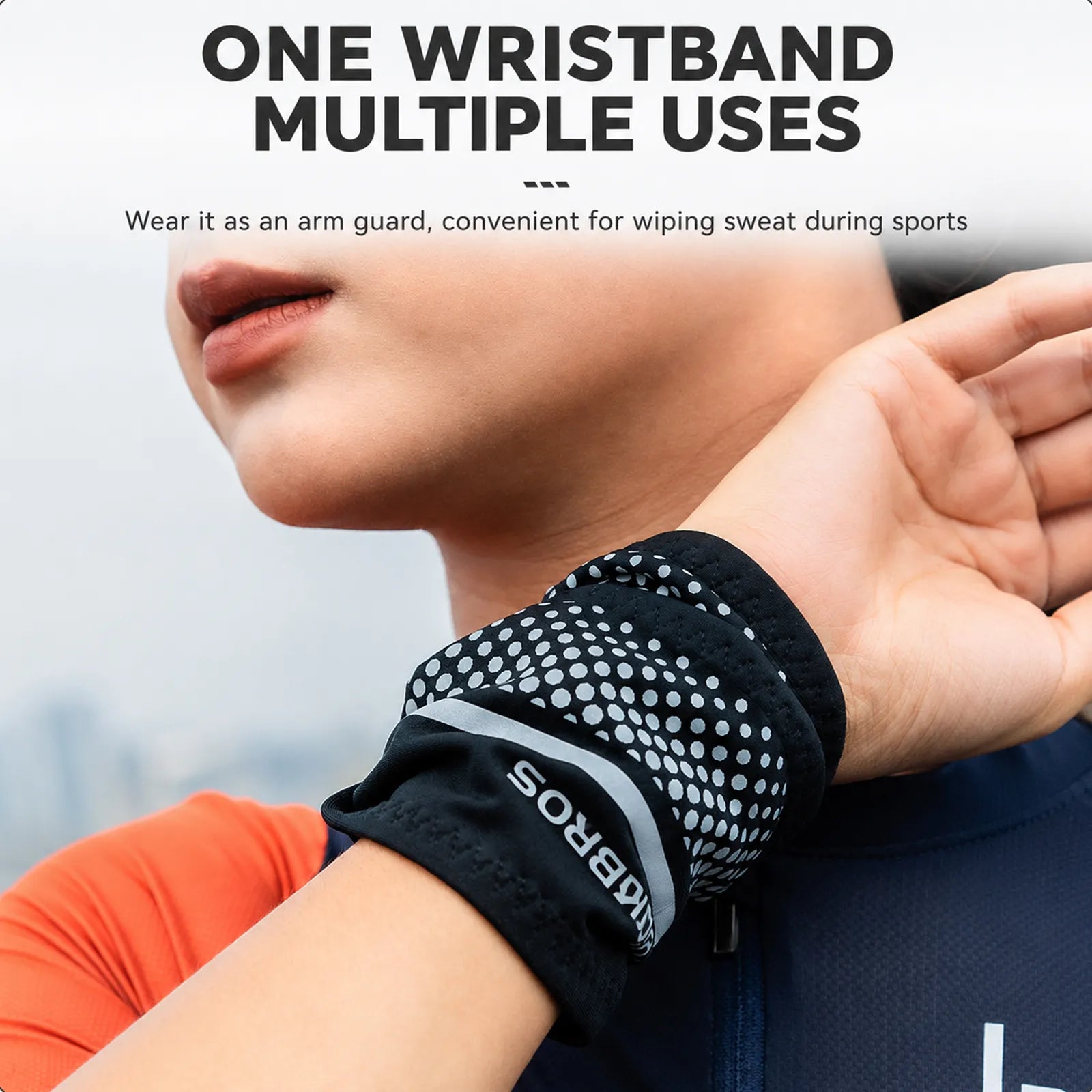 ROCKBROS sweat-wicking headband for running and cycling
#color_black