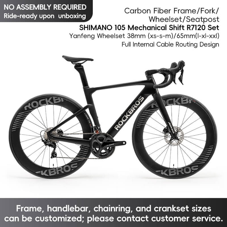 T700 Carbon Fiber Aero Road Bike Lightweight Racing