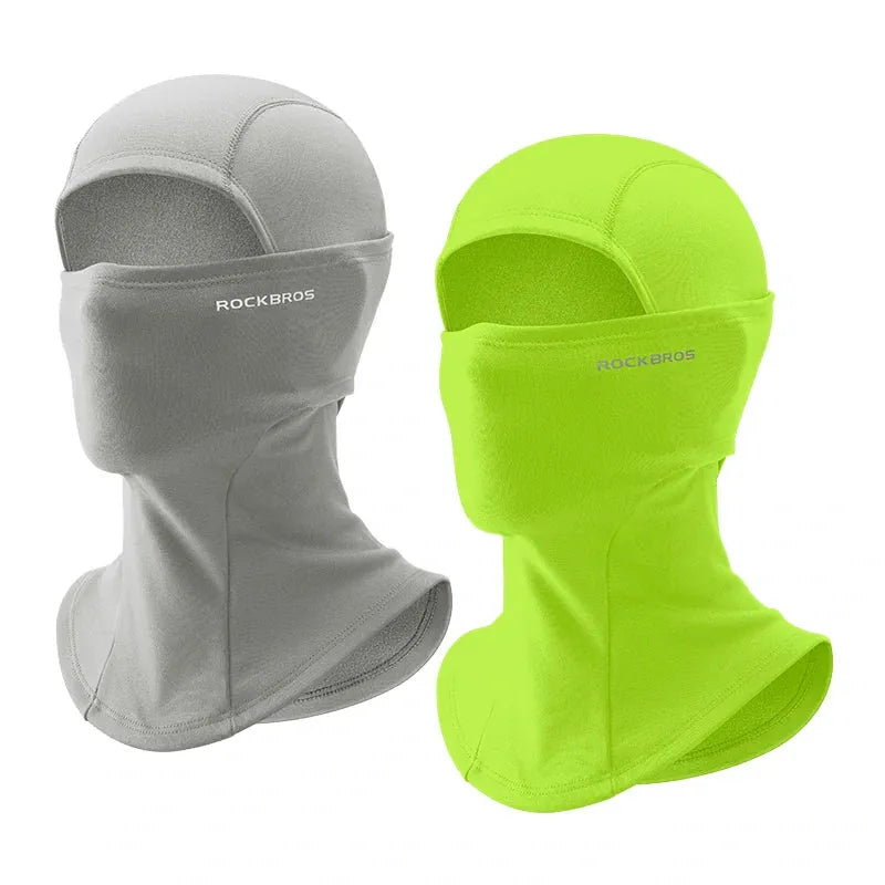 Rockbros Thermal Balaclava Face Mask for Winter Outdoor Sports, Windproof Breathable Fleece Head Warmer Black.
#color_Grey + Green
