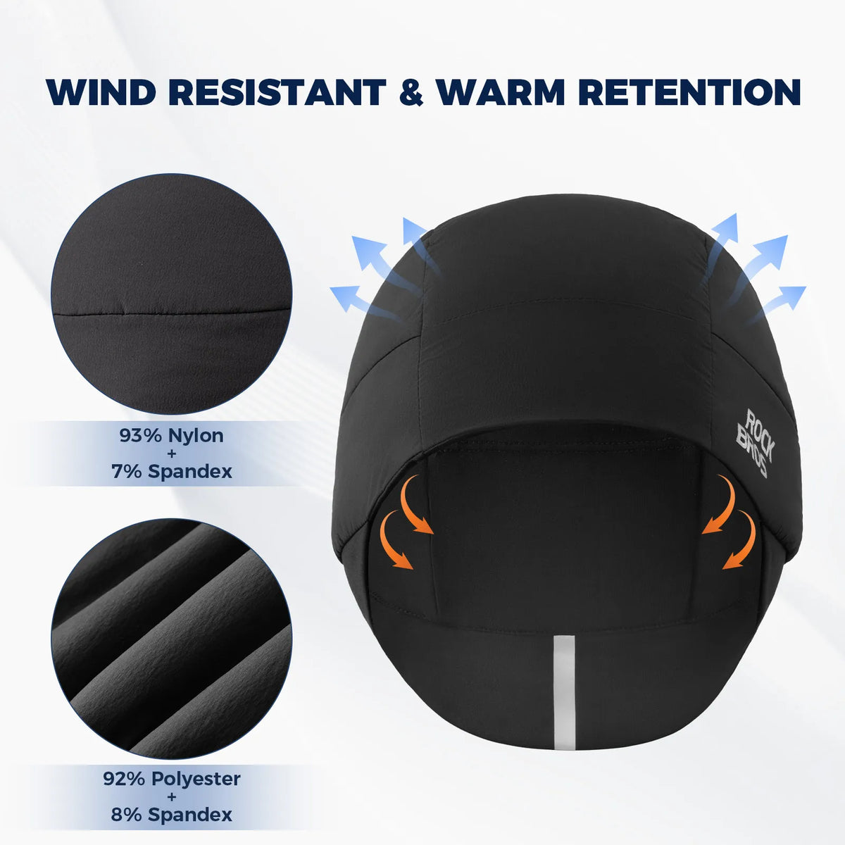 Rockbros thermal ear flap cycling skull cap for winter riding
