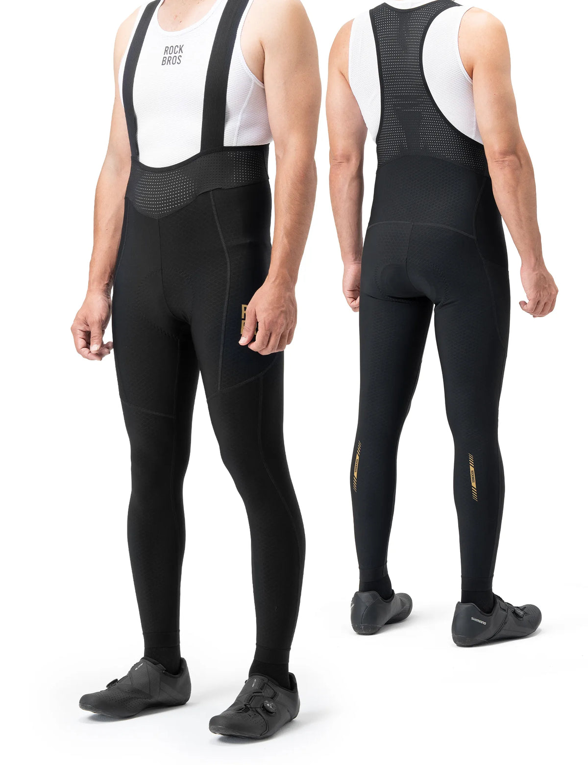 ROCKBROS Men's Thermal Cycling Bib Tights with Fleece Lining and 3D Chamois