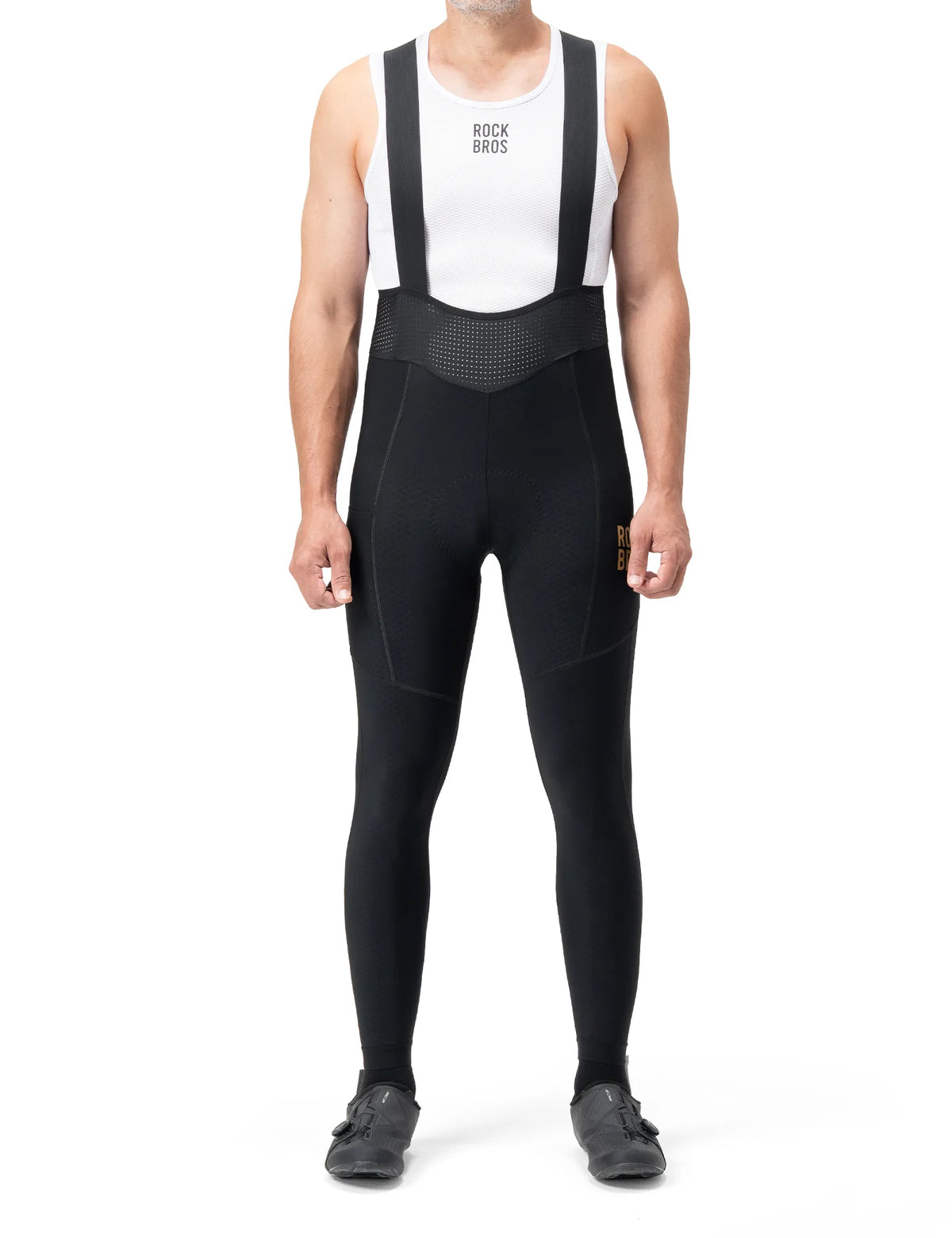 ROCKBROS Men's Thermal Cycling Bib Tights with Fleece Lining and 3D Chamois