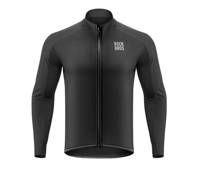 ROCKBROS thermal windproof cycling jersey for cold weather rides