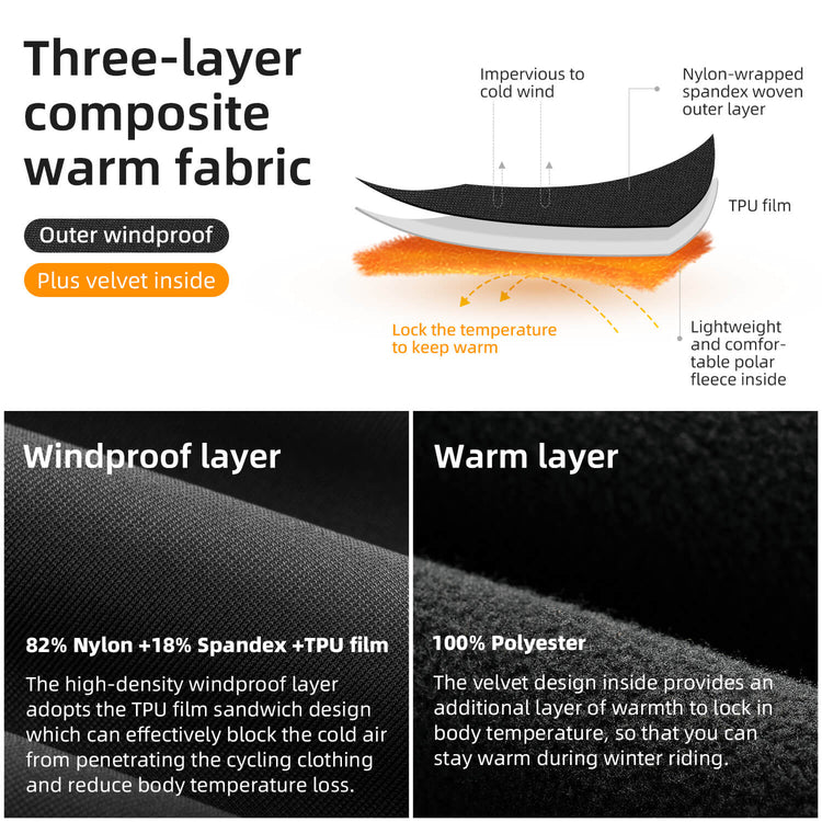 ROCKBROS thermal windproof cycling jersey for cold weather rides
