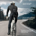ROCKBROS thermal windproof cycling jersey for cold weather rides