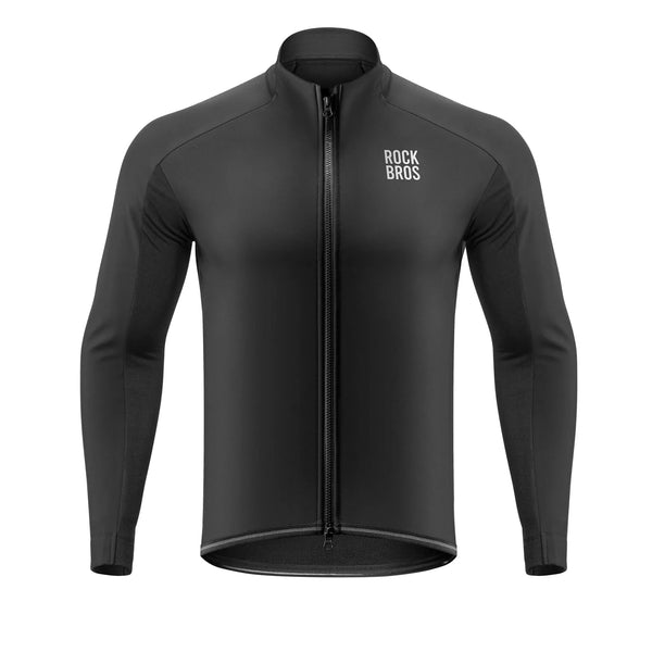 ROCKBROS lightweight fleece cycling jersey for cold-weather rides