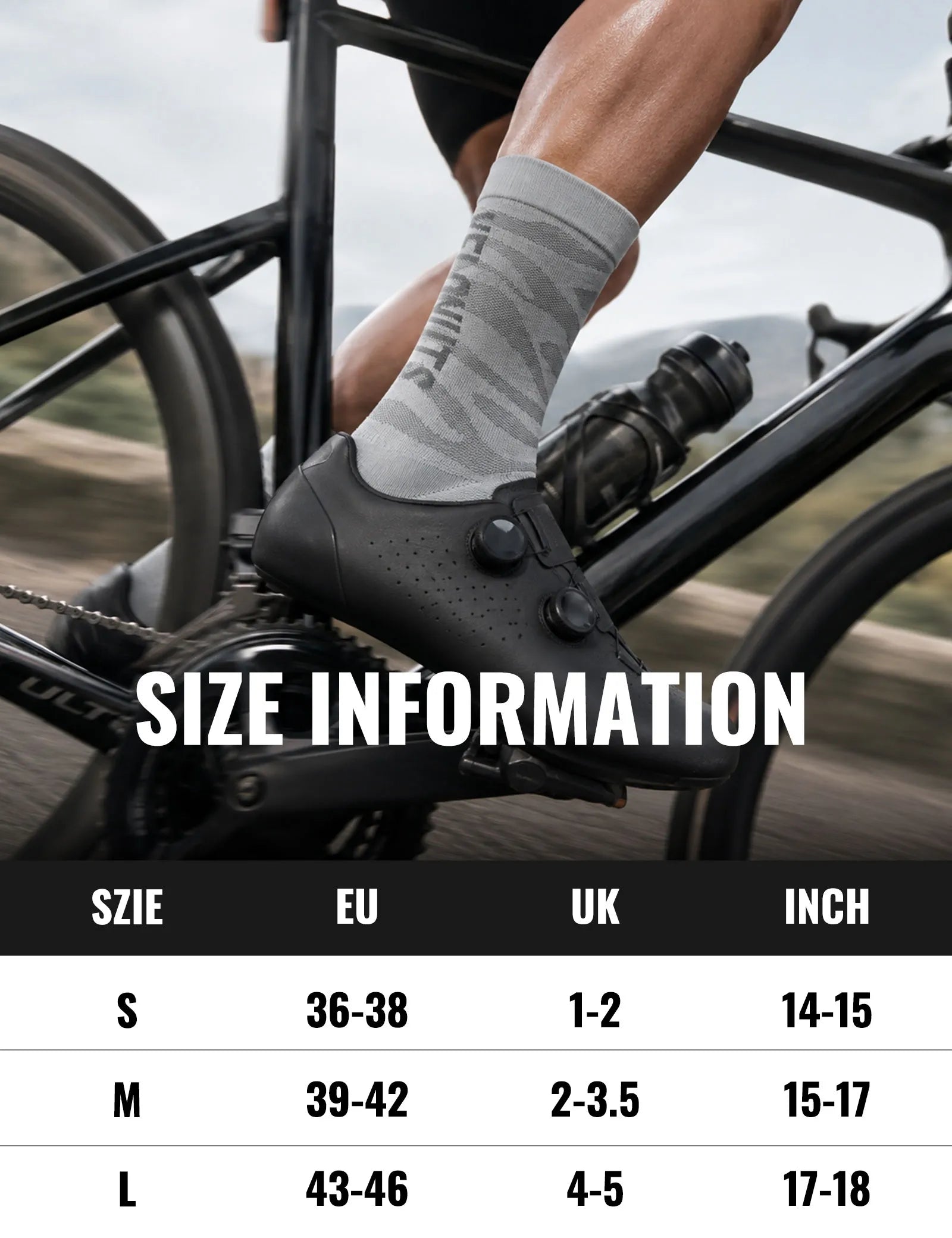 rockbros tiger stripe performance socks for active wear.
#color_grey