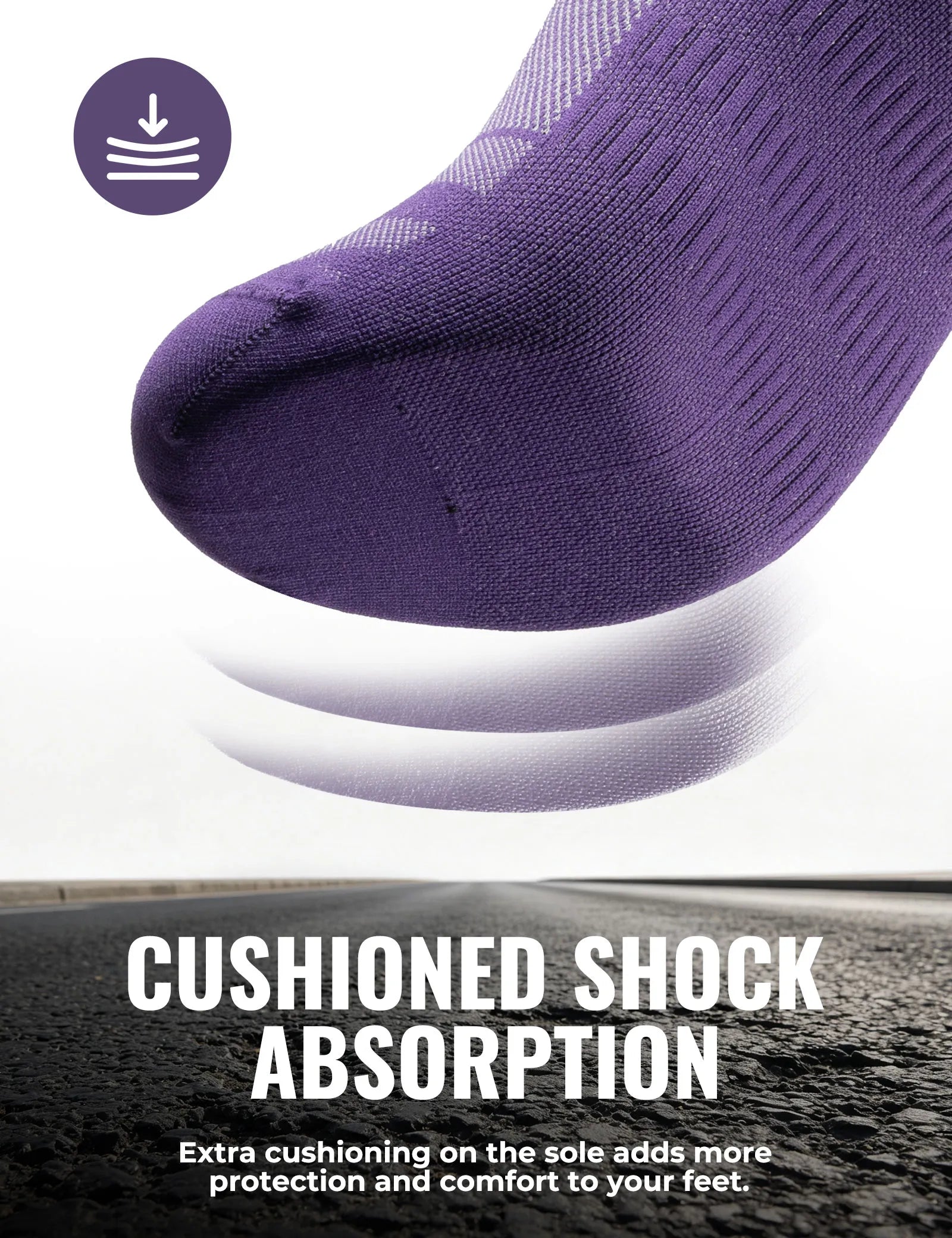 rockbros tiger stripe performance socks for active wear.
#color_purple