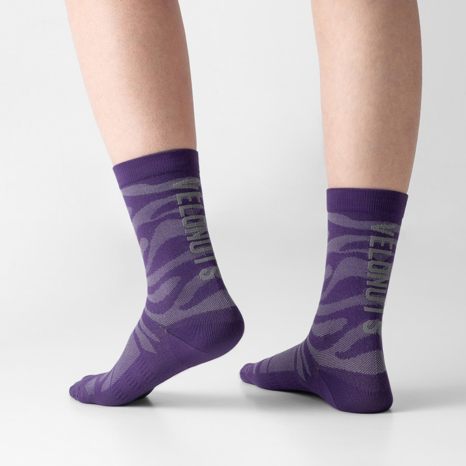 rockbros tiger stripe performance socks for active wear.
#color_purple