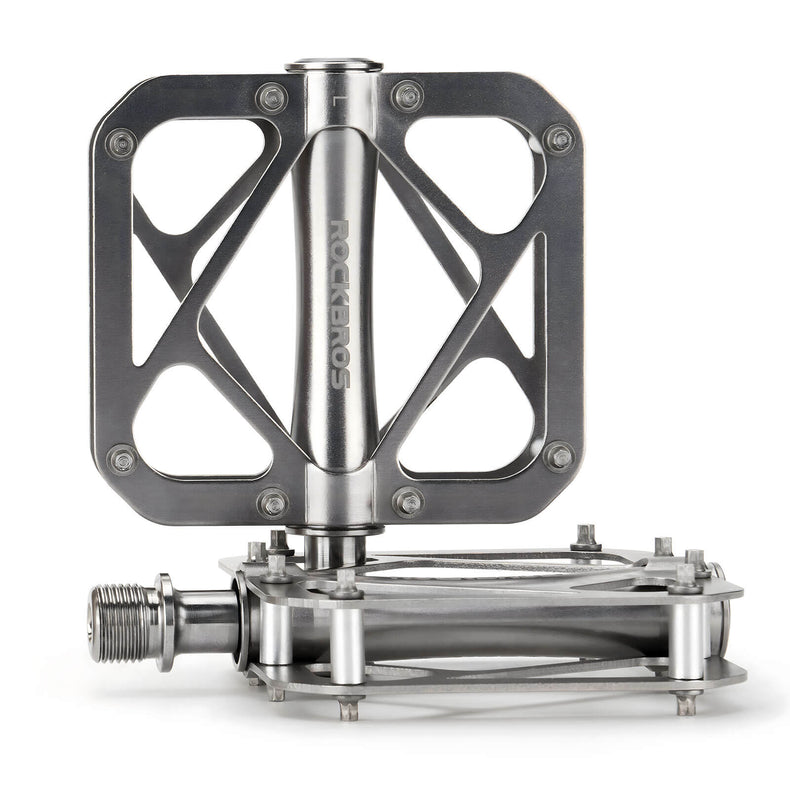 rockbros titanium triple bearing bike pedals for mountain and road cycling