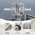 rockbros titanium triple bearing bike pedals for mountain and road cycling