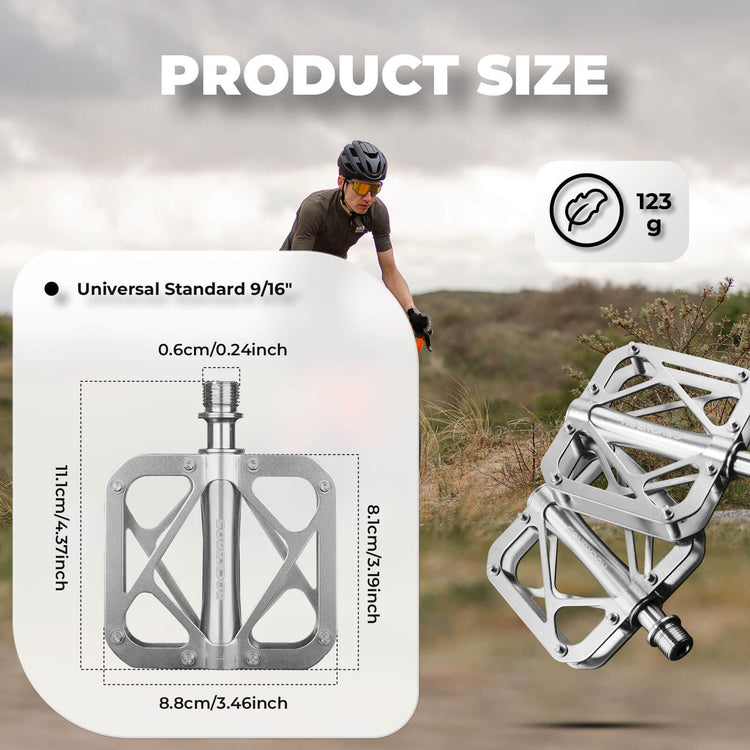 rockbros titanium triple bearing bike pedals for mountain and road cycling