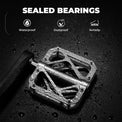 rockbros titanium triple bearing bike pedals for mountain and road cycling