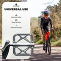 rockbros titanium triple bearing bike pedals for mountain and road cycling