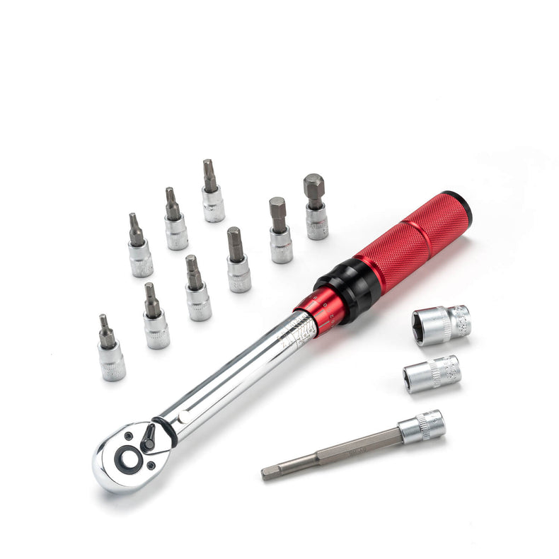 Adjustable Torque Wrench Set for Bicycle Maintenance 72-tooth 2-24 Nm Torque