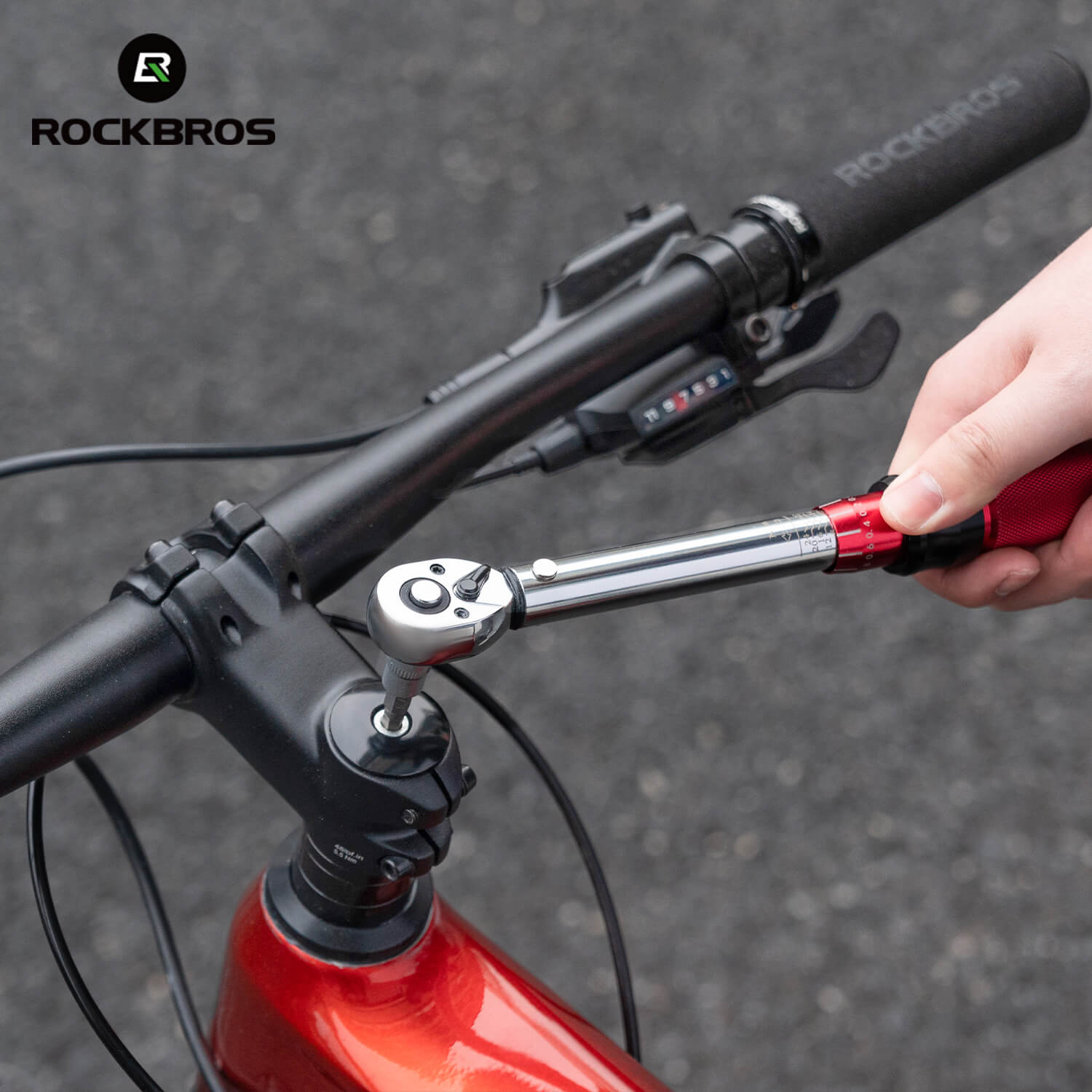 ROCKBROS adjustable 2-24Nm torque wrench set for bicycle maintenance