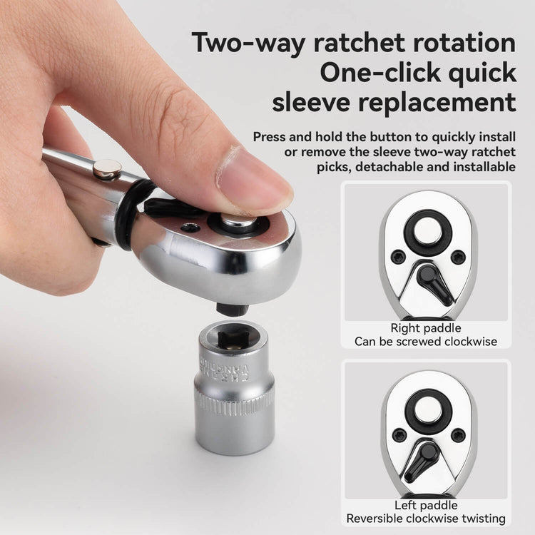 Adjustable Torque Wrench Set for Bicycle Maintenance 72-tooth 2-24 Nm Torque