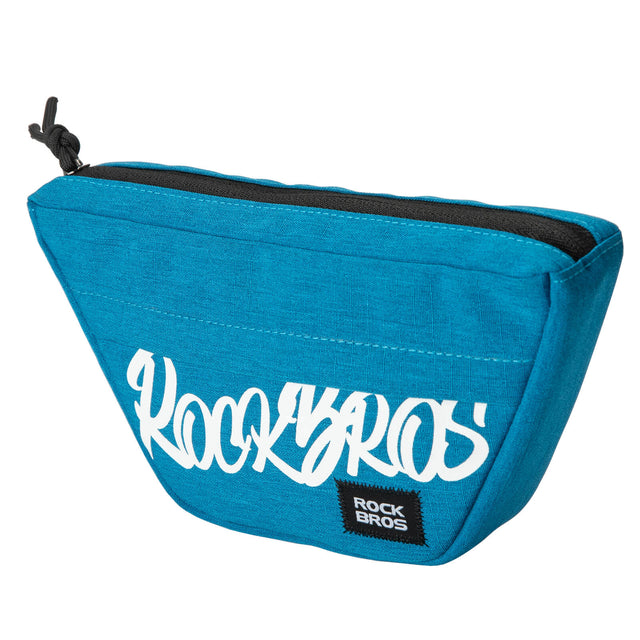 rockbros trapezoid handlebar bag waterproof cycling front storage
#color_blue