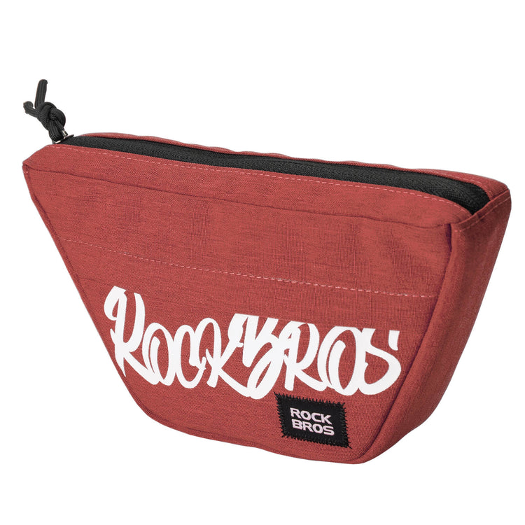 rockbros trapezoid handlebar bag waterproof cycling front storage
#color_red