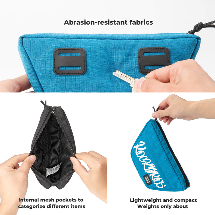 rockbros trapezoid handlebar bag waterproof cycling front storage
#color_red