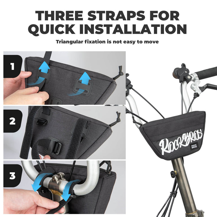 rockbros trapezoid handlebar bag waterproof cycling front storage
#color_red