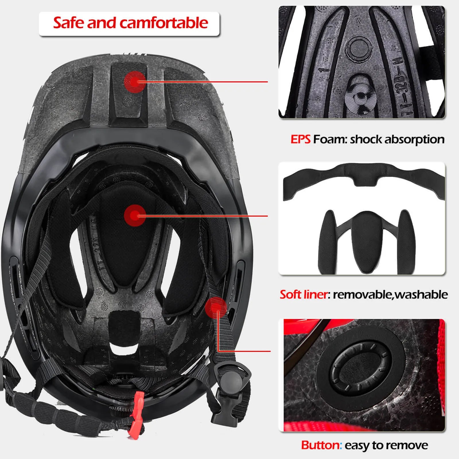 rockbros koalaguard kids helmet tt-32 detachable front full and half face protective helmet
#color_blue