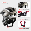 rockbros koalaguard kids helmet tt-32 detachable front full and half face protective helmet
#color_silver